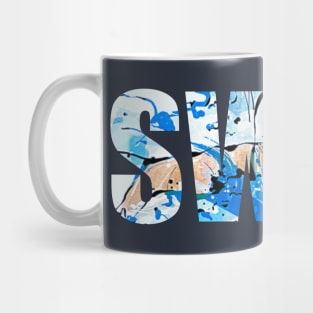 Swim like a girl swimming aquatic blue Swimming Sport Gift Mug